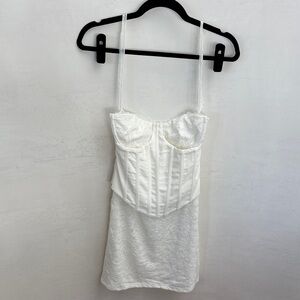 Outcast White Lace Bustier Mini Dress